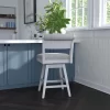 Clarion Wood And Upholstered Counter Height Swivel Stool Sea White - Hillsdale Furniture
