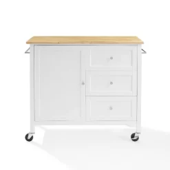 Soren Wood Top Kitchen Island/Cart Natural/White - Crosley -Online Furniture Store GUEST 69e45705 790f 4d38 b6ae d59b5e3d8b72