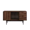 Timothy Modern Lifted Triple Storage Sideboard Dark Walnut - Saracina Home