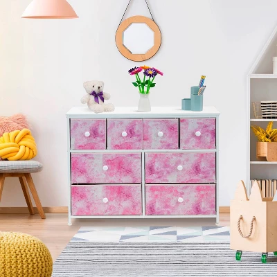 Sorbus Drawer Fabric Dresser For Bedroom Home And Office Pink 2 Sorbus Drawer Fabric Dresser For Bedroom Home And Office Pink - Image 2