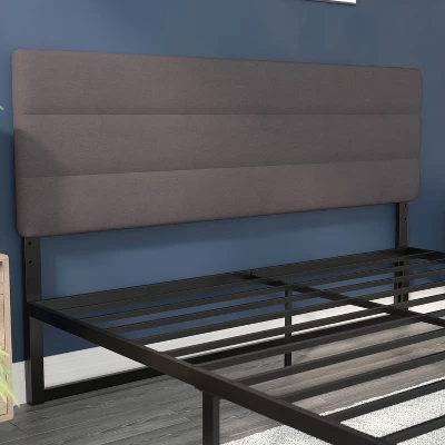 Flash Furniture Paxton Channel Stitched Upholstered Headboard, Adjustable Height From 44.5" To 57.25" 4 Flash Furniture Paxton Channel Stitched Upholstered Headboard, Adjustable Height From 44.5" To 57.25" - Image 4