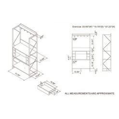 Orella Rustic Baker's Rack Reclaimed Oak - MiBasics -Online Furniture Store GUEST 6c2ec095 025e 4a09 9276 2119b1f02103