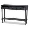 Garvey Wood 3 Drawer Entryway Console Table - Baxton Studio