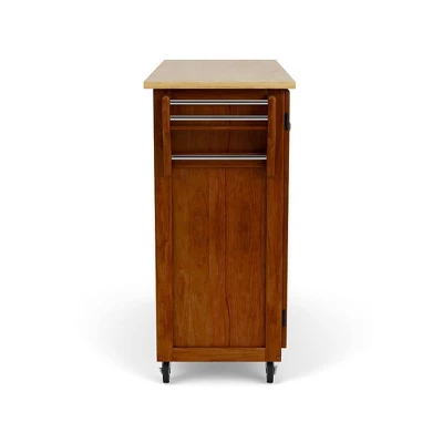 Create - A - Cart Kitchen Cart With Natural Top Cherry - Homestyles 9 Create - A - Cart Kitchen Cart With Natural Top Cherry - Homestyles - Image 9