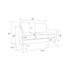 Penny 2 Seater Loveseat Sofa Green Velvet - Room & Joy -Online Furniture Store GUEST 6d11c2b7 cfb2 4f0e a08d 74114066a7b8