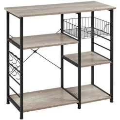 Yaheetech Kitchen Storage Rack With Basket/Hooks/Storage -Online Furniture Store GUEST 6db2f7b8 5e7d 4f1d 9325 8223b9eafdfe