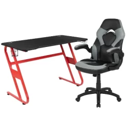 Flash Furniture Gaming Desk And Racing Chair Set With Cup Holder And Headphone Hook -Online Furniture Store GUEST 6deca60e 7433 4e37 9323 b79498f85ebf