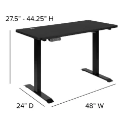 Flash Furniture Electric Height Adjustable Standing Desk - Table Top 48" Wide - 24" Deep -Online Furniture Store GUEST 6e55cbf4 6372 4d84 8a29 ba73fe0219ba