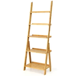 Costway 5-Tier Bamboo Ladder Shelf Bookshelf Display Storage Rack Flower Stand -Online Furniture Store GUEST 6e905c4c b65a 45cb 8651 42f93a43f397