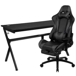 Flash Furniture Gaming Desk And Footrest Reclining Gaming Chair Set - Cup Holder/Headphone Hook/Removable Mouse Pad Top/Wire Management -Online Furniture Store GUEST 6f5a5a4b 24c5 4368 b0e3 921e8b3e9038