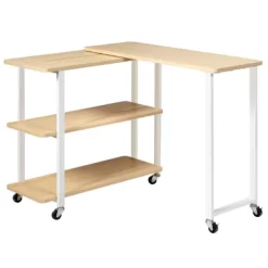 Tangkula Sofa Side Table W/Storage Shelves Mobile End Table Rolling Couch Table Desk For Living Room Bedroom -Online Furniture Store GUEST 6fe88e05 9873 4a26 896d f4982d389c15