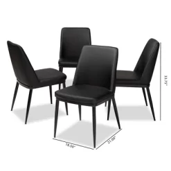 Set Of 4 Darcell Modern And Contemporary Faux Leather Upholstered Dining Chairs - Baxton Studio 9 Set Of 4 Darcell Modern And Contemporary Faux Leather Upholstered Dining Chairs - Baxton Studio -Online Furniture Store GUEST 70143f8e e11b 4c34 ac9c af523eda3e75