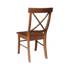 Set Of 2 X Back Chairs With Solid Wood Seat Distressed Oak - International Concepts -Online Furniture Store GUEST 7023a2ca 4641 4204 9fae 33700963c464