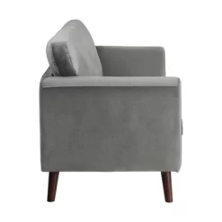 Tolley Velvet Loveseat In Gray - Lexicon -Online Furniture Store GUEST 7061fedb c0a6 4c7c a603 53ca33a2875e