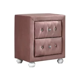 17" Reggie Nightstand Pink Fabric - Acme Furniture -Online Furniture Store GUEST 7187a0f2 2860 4c98 97d8 f3bc64849d82