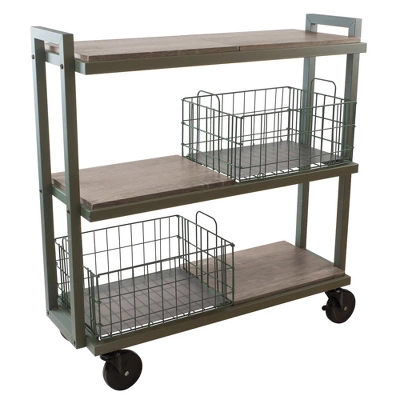 Cart System With Wheels 3 Tier Green - Atlantic 1 Cart System With Wheels 3 Tier Green - Atlantic