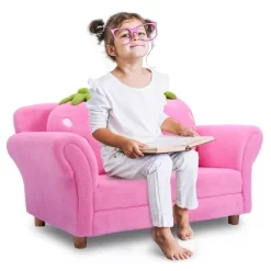 Tangkula Kids Sofa Cute Sofa Strawbwrry Sponge Filler Upholstered Lounge W/ Armrest 16 Tangkula Kids Sofa Cute Sofa Strawbwrry Sponge Filler Upholstered Lounge W/ Armrest -Online Furniture Store GUEST 71bd51e9 4824 448a b79e 701bbf0e3036