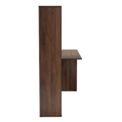 Rowan Two-Tone Wood Storage Computer Desk With Shelves White/Walnut - Baxton Studio -Online Furniture Store GUEST 7284ab3a 5187 4795 842c 698443ea8c77