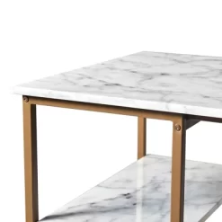 Marmo Breakfast Table Dining Set With Faux Marble Top Brass - Teamson Home -Online Furniture Store GUEST 72be2dcf 6c54 45aa af13 10799bd03c19