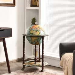 Costway 17'' Globe Wine Kitchen Stand 16th Century Italian Map Liquor Bottle Shelf Cart -Online Furniture Store GUEST 72c58c5e ac18 4aae b83a 21534bad086c