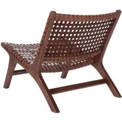 Luna Leather Woven Accent Chair - Safavieh -Online Furniture Store GUEST 73c23541 1fa0 4339 aa22 3740e73f0b00