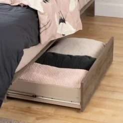 Full/Queen Step One Platform Bed Weathered Oak - South Shore -Online Furniture Store GUEST 73e114f0 d9b3 4360 ad61 e8cbb8378fdb