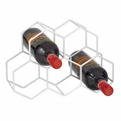 MDesign Honeycomb 5 Bottle Wine Rack For Kitchen Counter Or Fridge -Online Furniture Store GUEST 740cf225 a9fb 41a4 80d0 8799728215e6