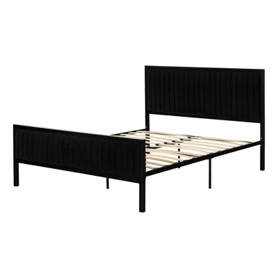 Queen Flam Upholstered Metal Bed - South Shore 14 Queen Flam Upholstered Metal Bed - South Shore - Image 14