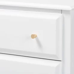 4 Drawer Naomi Wood Bedroom Chest White/Gold - Baxton Studio -Online Furniture Store GUEST 75af3dc7 883a 4b89 a416 4bffe5619d12