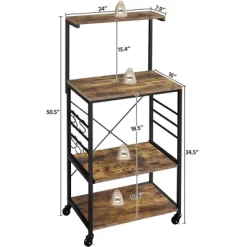 Yaheetech 50.5"H Kitchen Baker's Rack With Side Hooks -Online Furniture Store GUEST 75c35192 6927 48ca 92ad b6d5919e8105