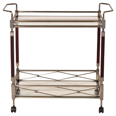Melrose Serving Cart Antique Brass - OSP Home Furnishings 2 Melrose Serving Cart Antique Brass - OSP Home Furnishings - Image 2