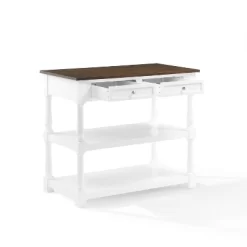 Caitlyn Wood Top Kitchen Island White/Dark Brown - Crosley -Online Furniture Store GUEST 75f0d7e2 cc29 41bb 970b eb638268155b
