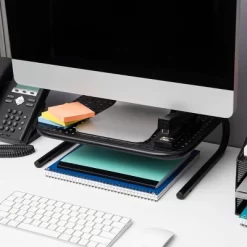 Mind Reader 2pk Metal Monitor Stand And Riser Black -Online Furniture Store GUEST 76361b23 4893 41c2 a07a ceb839a0c48c