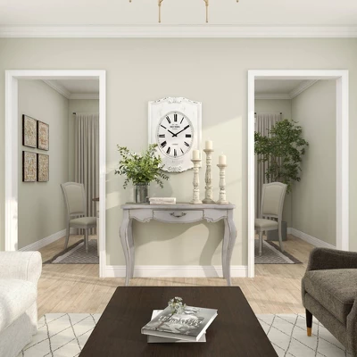 Farmhouse Vintage Console Table White - Olivia & May 16 Farmhouse Vintage Console Table White - Olivia & May - Image 16