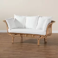 Edana Natural Rattan Sofa With Cushion White/Natural Brown - Bali & Pari -Online Furniture Store GUEST 766d9042 2f17 440c 8469 504eb0d5b869