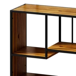 Multipurpose Bookshelf Storage Rack With Closed Storage Cabinets, Black + Brown - ModernLuxe -Online Furniture Store GUEST 76decb31 88c7 4004 994c a0286cb27af7