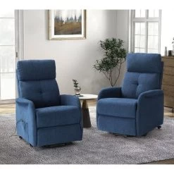 Set Of 2 Gina Mid-century Power Remote Recliner With Metal Base | ARTFUL LIVING DESIGN -Online Furniture Store GUEST 77825717 b4c9 465e b0be 1ddfdc53e519