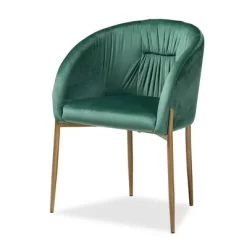 Ballard Velvet Fabric Upholstered Metal Dining Chair - Baxton Studio -Online Furniture Store GUEST 77ed4ccd bf67 4a50 a135 1a3932b1e5cf