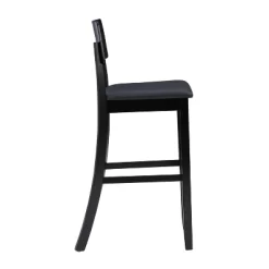 29" Torino Contemporary Barstool Hardwood/Black - Linon -Online Furniture Store GUEST 780888c5 08e9 4761 a40b ff9568cab1f9