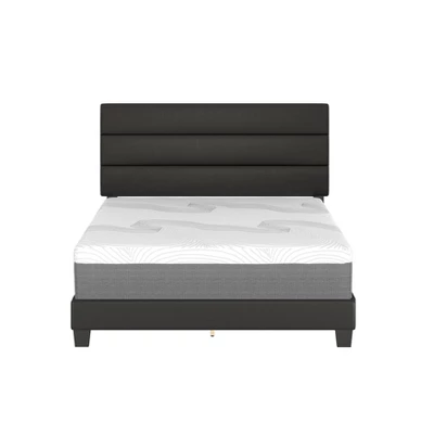 Luxembourg Faux Leather Channel Upholstered Platform Bed - Eco Dream 6 Luxembourg Faux Leather Channel Upholstered Platform Bed - Eco Dream - Image 6