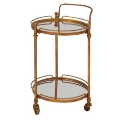 Traditional Iron And Mirrored Bar Cart Brass - Olivia & May -Online Furniture Store GUEST 794f5252 9153 44d9 95c7 317119f5bd69