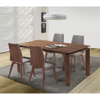 Treviso Mid-CenturyExtendable Dining Table Walnut - Armen Living 1 Treviso Mid-CenturyExtendable Dining Table Walnut - Armen Living