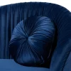 Nevena Velvet Sofa Blue - Baxton Studio