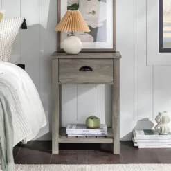 June Rustic Transitional Square Nightstand With Lower Shelf - Saracina Home -Online Furniture Store GUEST 7b5ddb82 1126 4a27 a5cd b4ca0ca9aa36
