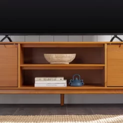 Solid Wood Mid-Century Modern TV Stand For TVs Up To 80" - Saracina Home -Online Furniture Store GUEST 7b8f78dc b7ab 4f0a bbb2 79db23e31b3a