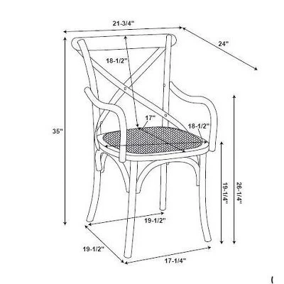 Helia Arm Chair Ash Gray - Linon 8 Helia Arm Chair Ash Gray - Linon - Image 8