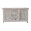 Flora 2 Door 3 Drawer Credenza White Wash - Treasure Trove Accents