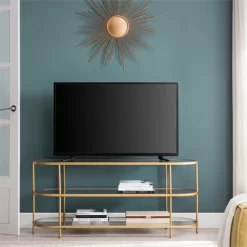 Brass Finish Oval TV Stand - Henn&Hart -Online Furniture Store GUEST 7cfdc9ca 4ff3 4618 ad0b 545e3f5d20d4