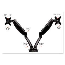Alera AdaptivErgo Heavy-Duty Articulating Dual Monitor Arm W/USB & Audio 32" Black AEMA2H -Online Furniture Store GUEST 7d3b134c 6623 4386 a20f 447303b4f9ab