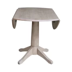 Alexandra Round Dual Drop Leaf Pedestal Table Washed Gray Taupe - International Concepts 13 Alexandra Round Dual Drop Leaf Pedestal Table Washed Gray Taupe - International Concepts -Online Furniture Store GUEST 7d6175dc 2ef0 4b03 ac7e e8386caf1f71